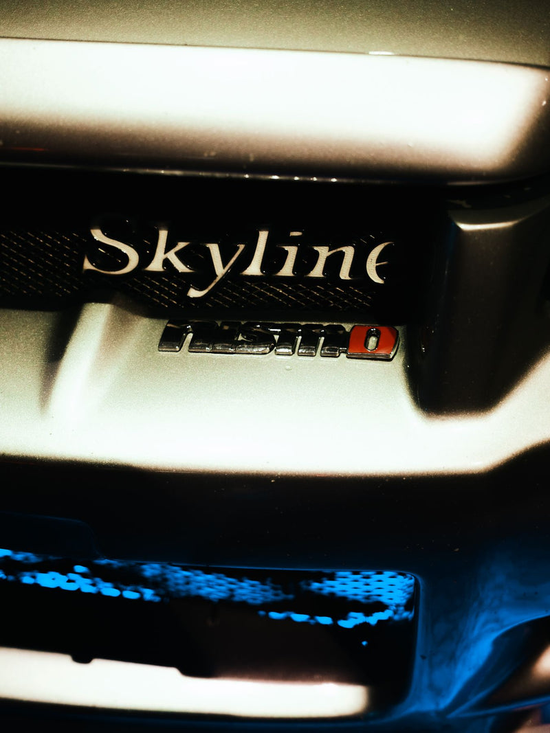 Close detail of a Skyline engine cover